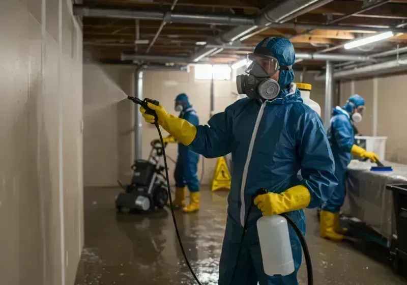 Basement Sanitization and Antimicrobial Treatment process in Augusta, NY