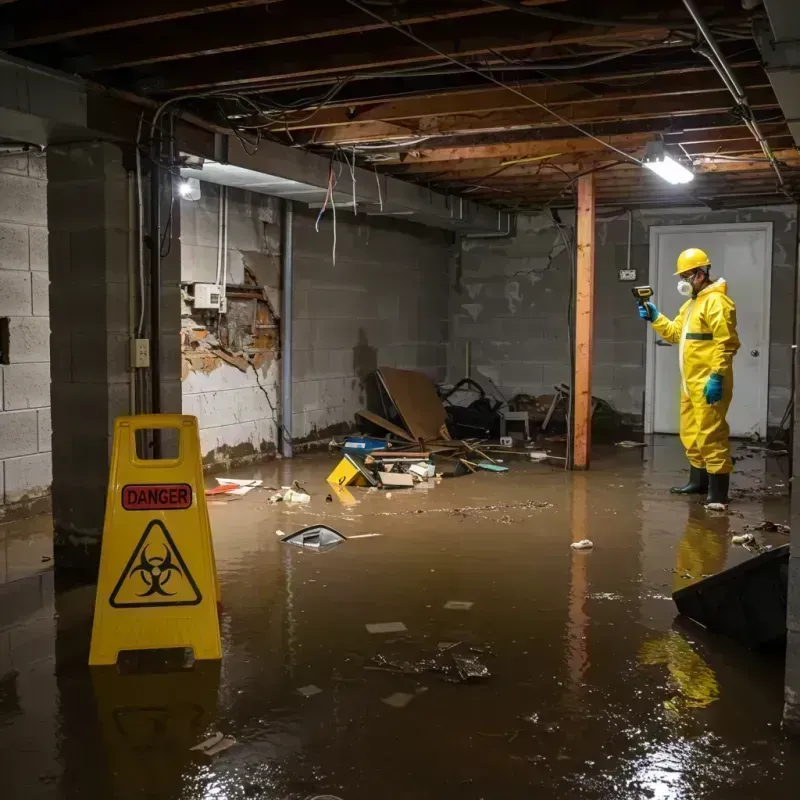 Flooded Basement Electrical Hazard in Augusta, NY Property